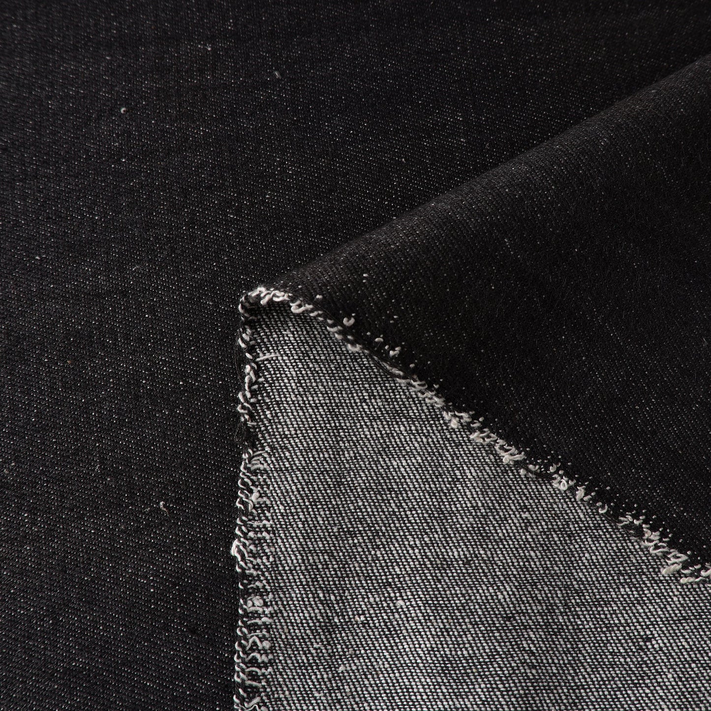  2/40 Black Twill Cotton Handspun Handloom Plain Fabric