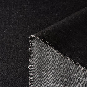  2/40 Black Twill Cotton Handspun Handloom Plain Fabric