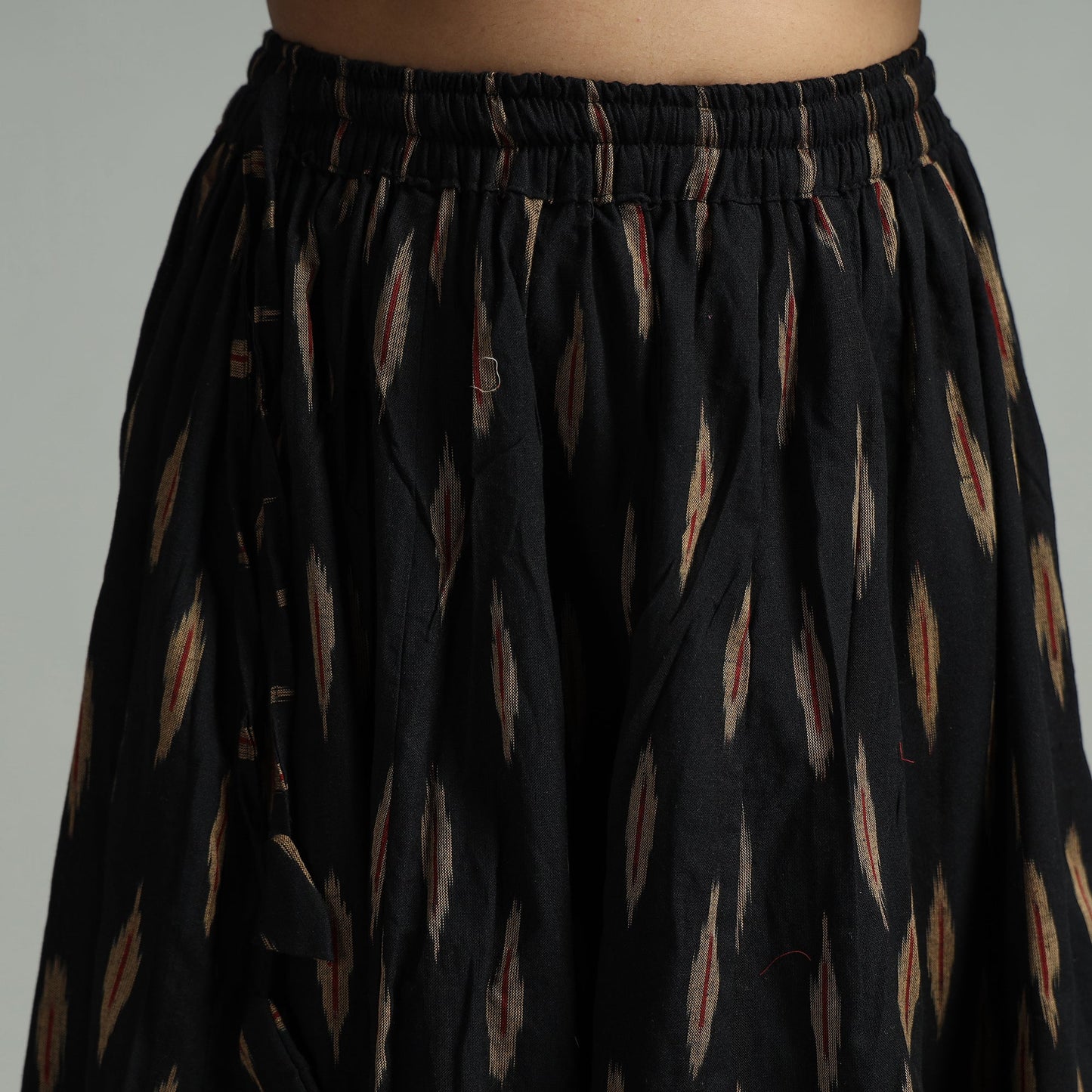 Black - 24 kali cotton pochampally ikat skirt 16