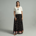 Black - 24 kali cotton pochampally ikat skirt 16