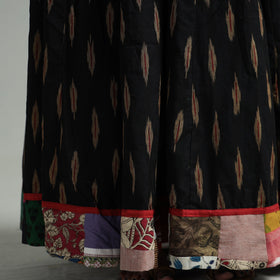 Black - 24 kali cotton pochampally ikat skirt 16