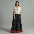 Black - 24 kali cotton pochampally ikat skirt 39