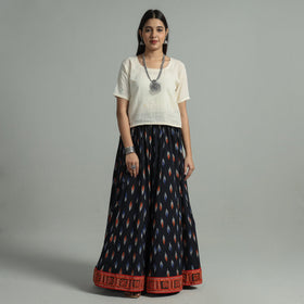 Black - 24 kali cotton pochampally ikat skirt 39