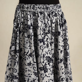 Black 24 Kali Patchwork Batik Print Cotton Long Skirt