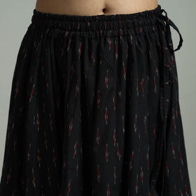 Black - 24 Kali Patchwork Cotton Pochampally Ikat Skirt 39