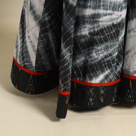 Buy 24 Kali Black Patchwork Cotton Long Shibori Tie-Dye Skirt