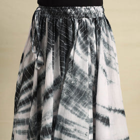 Buy 24 Kali Black Patchwork Cotton Long Shibori Tie-Dye Skirt