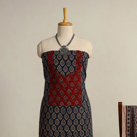 Buy 2pc Block Print Ajrakh Dress Material