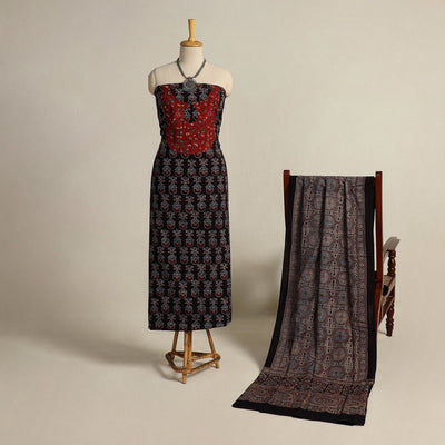 Buy 2pc Block Print Ajrakh Dress Material