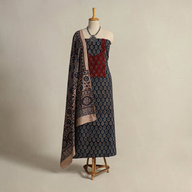 Buy 2pc Block Print Ajrakh Dress Material