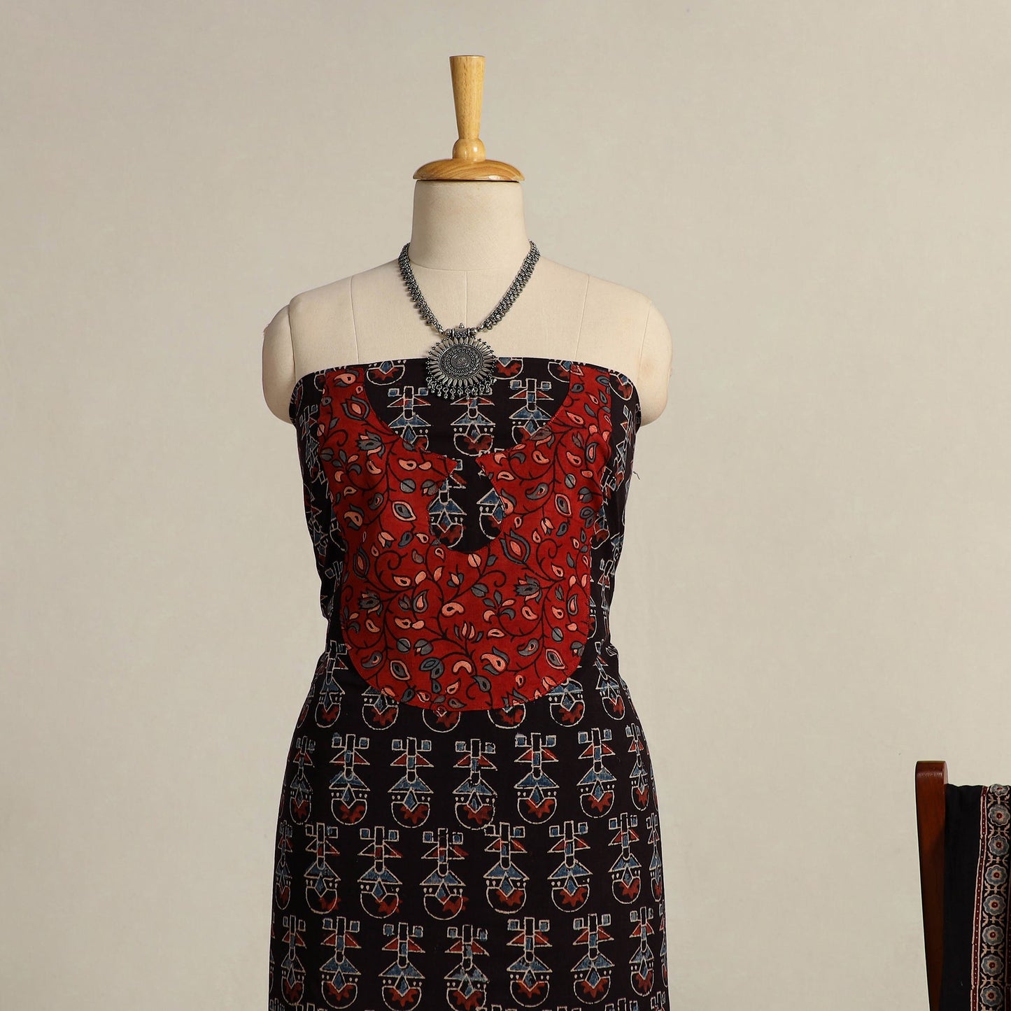 Buy 2pc Block Print Ajrakh Dress Material