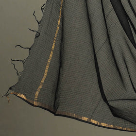  2pc Cotton Black Bagru Print Kurta with Plain Dupatta