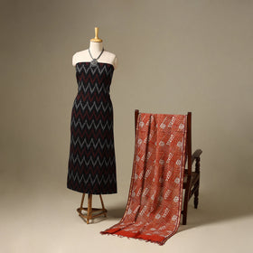 2pc Cotton Ikat Kurta with Dupatta