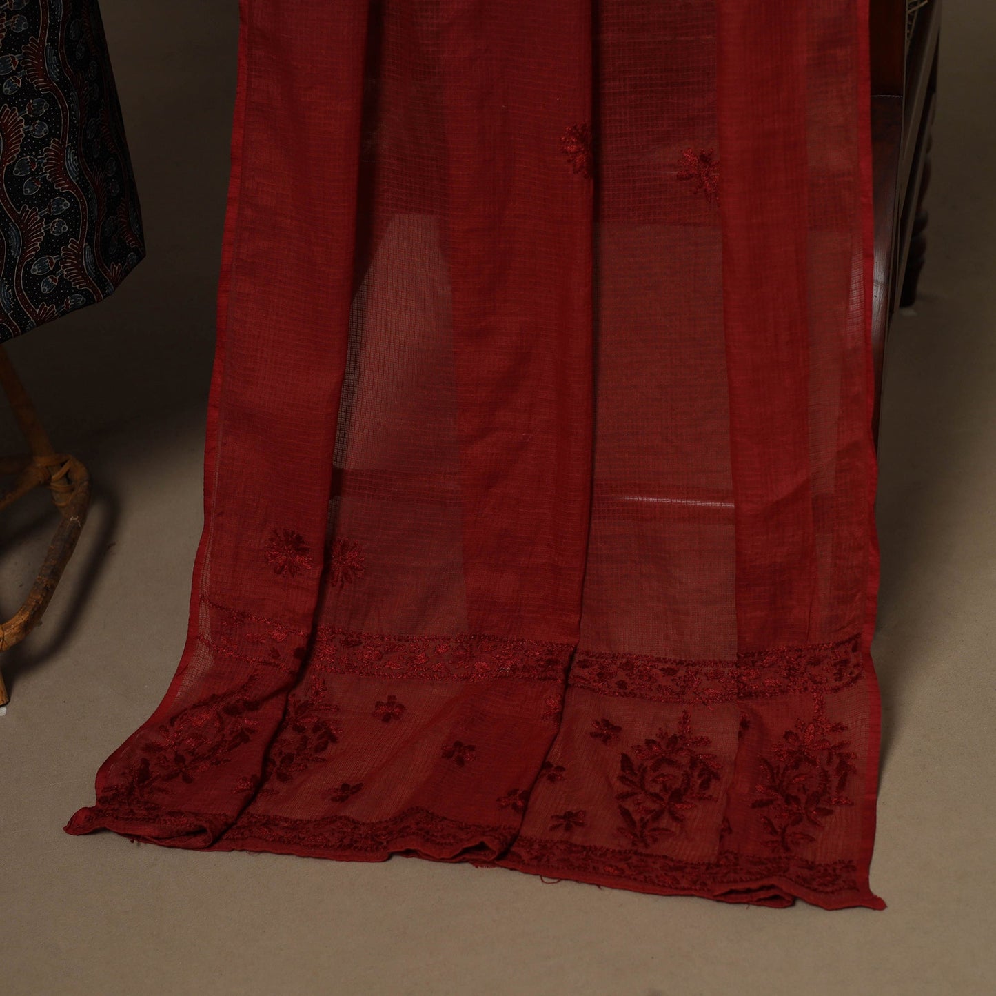 2pc cotton unstitched dress material with jewellery set 22