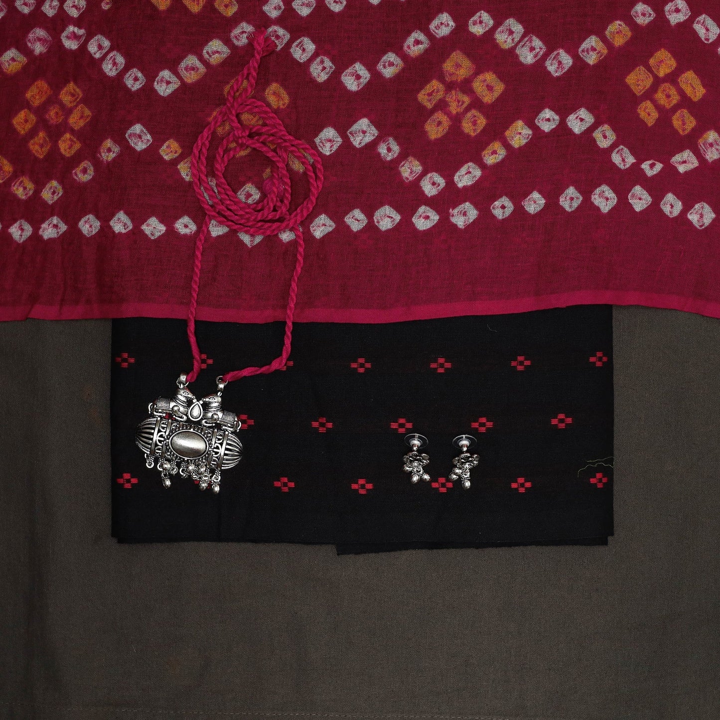 2pc cotton unstitched jacquard dress material