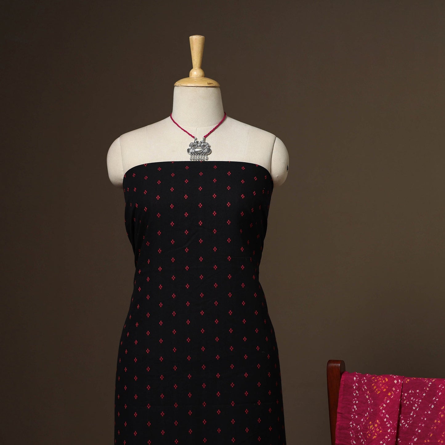 2pc cotton unstitched jacquard dress material