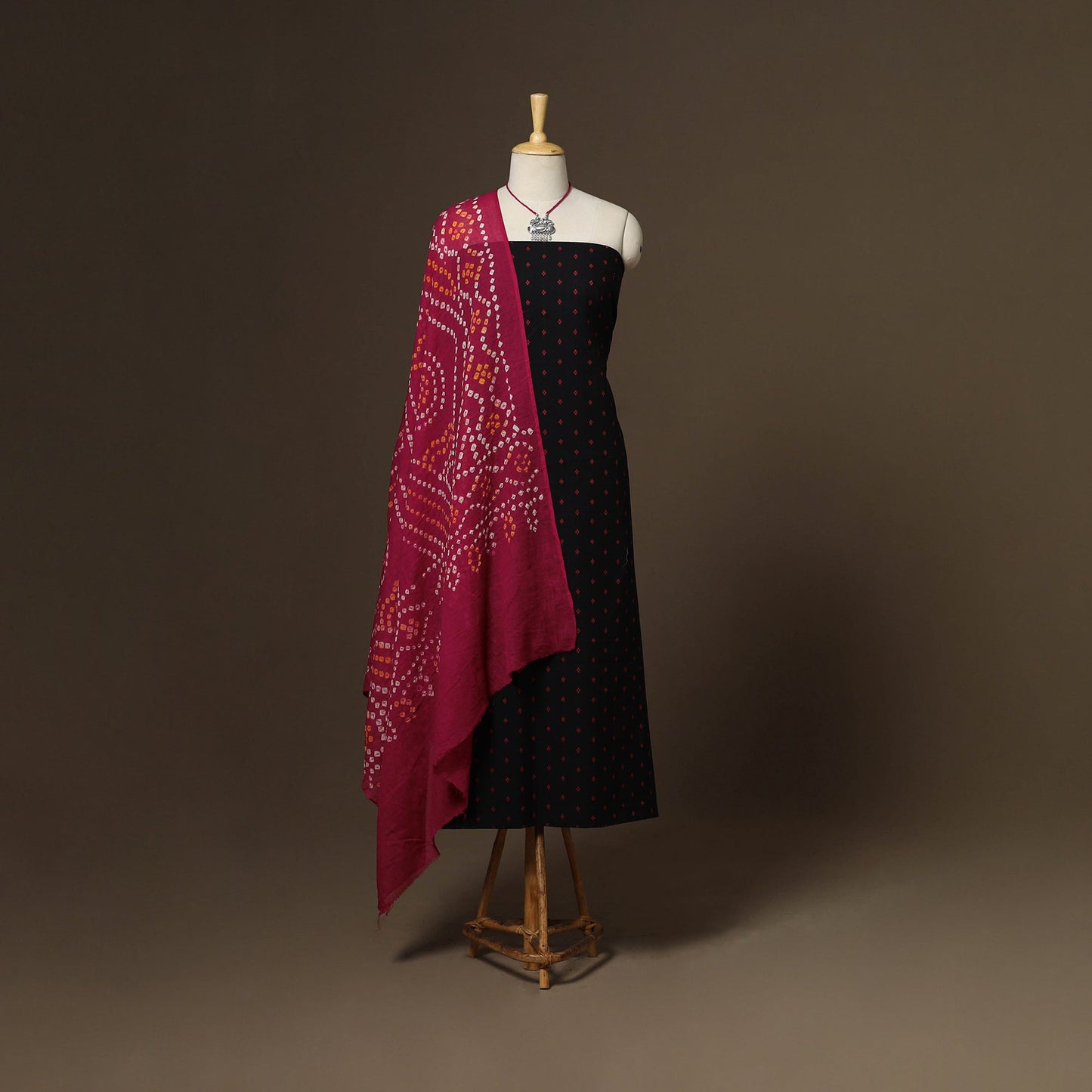 2pc cotton unstitched jacquard dress material