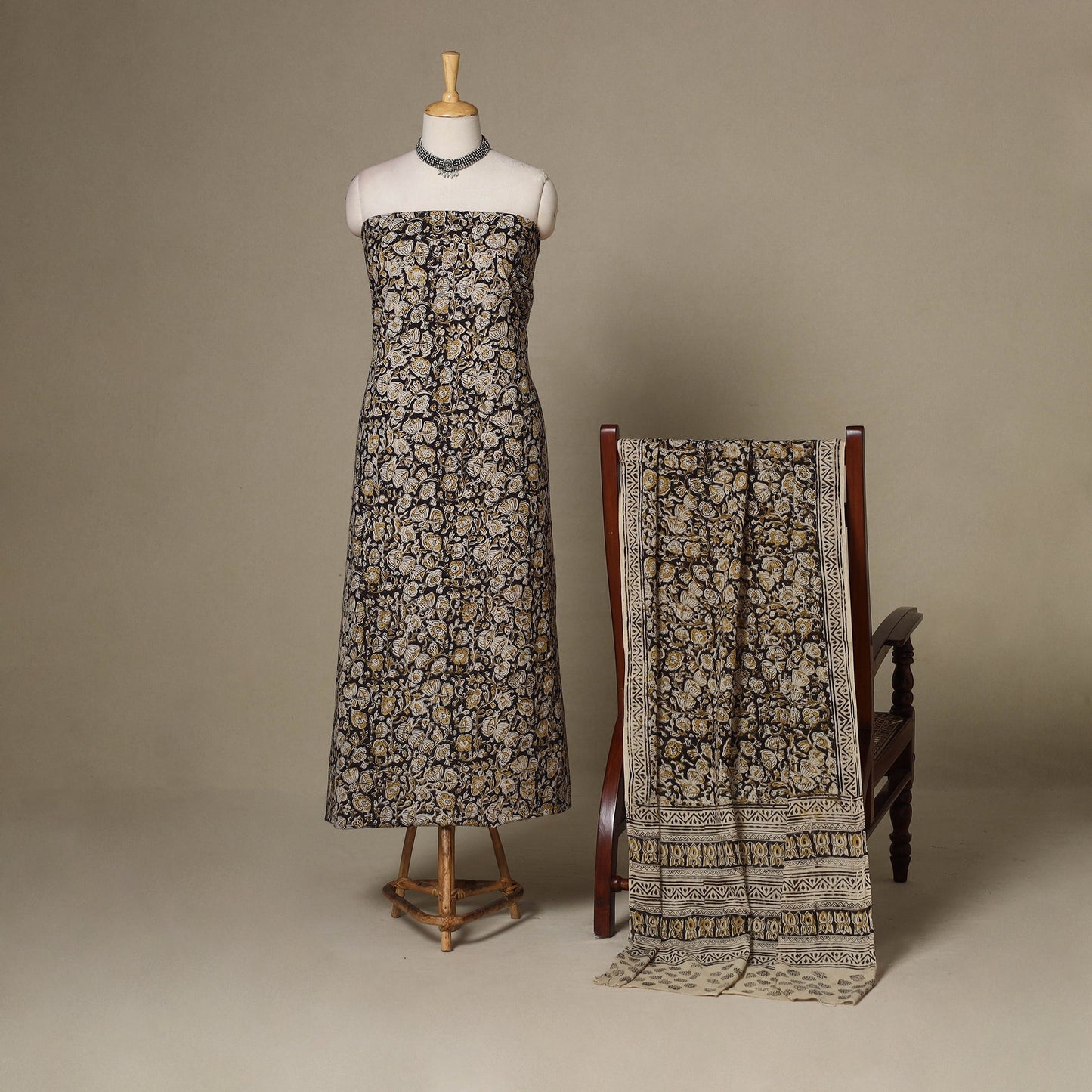 2pc cotton unstitched kalamkari dress material 08