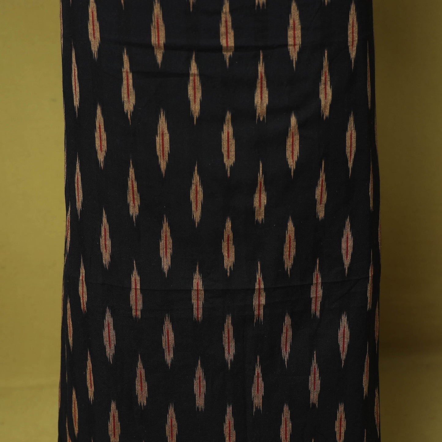 Black - 2pc cotton unstitched pochampally ikat dress