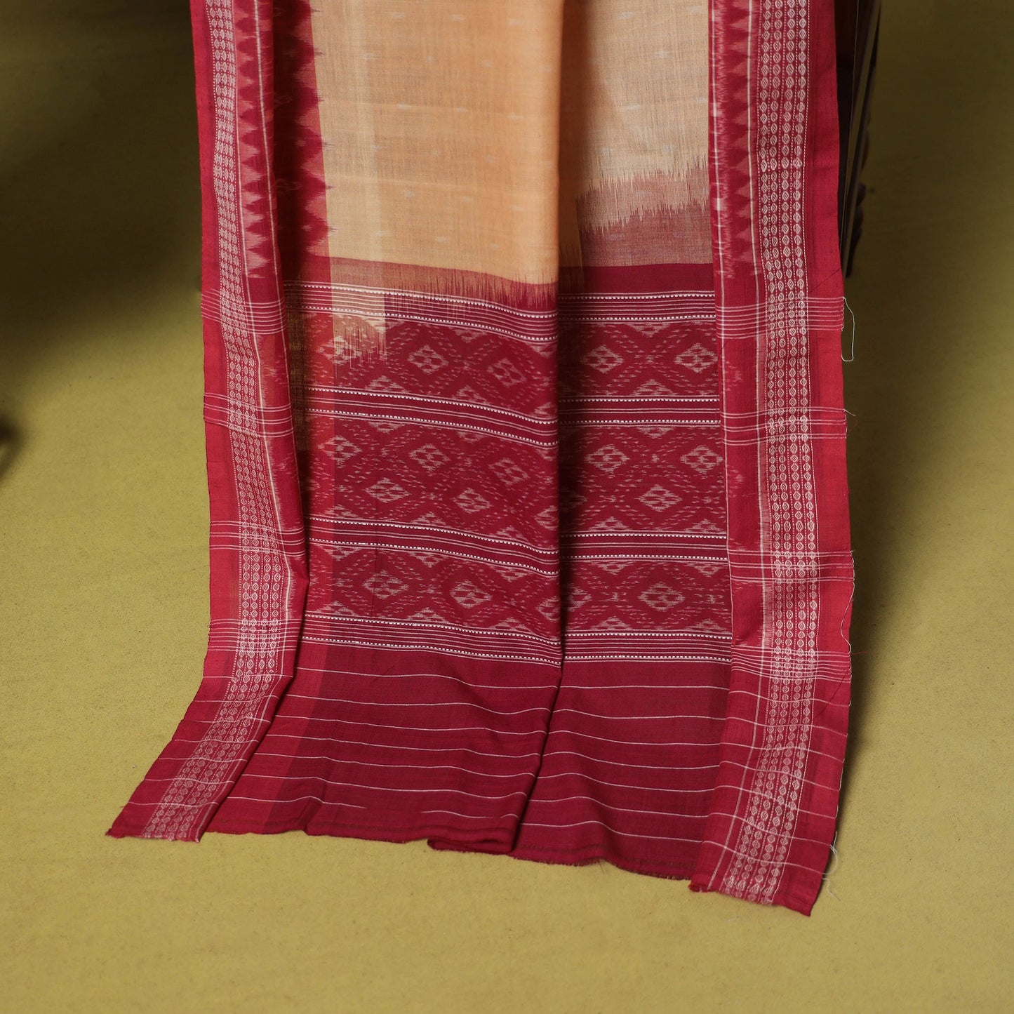 Black - 2pc cotton unstitched pochampally ikat dress