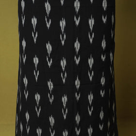 Black - 2pc cotton unstitched pochampally ikat dress