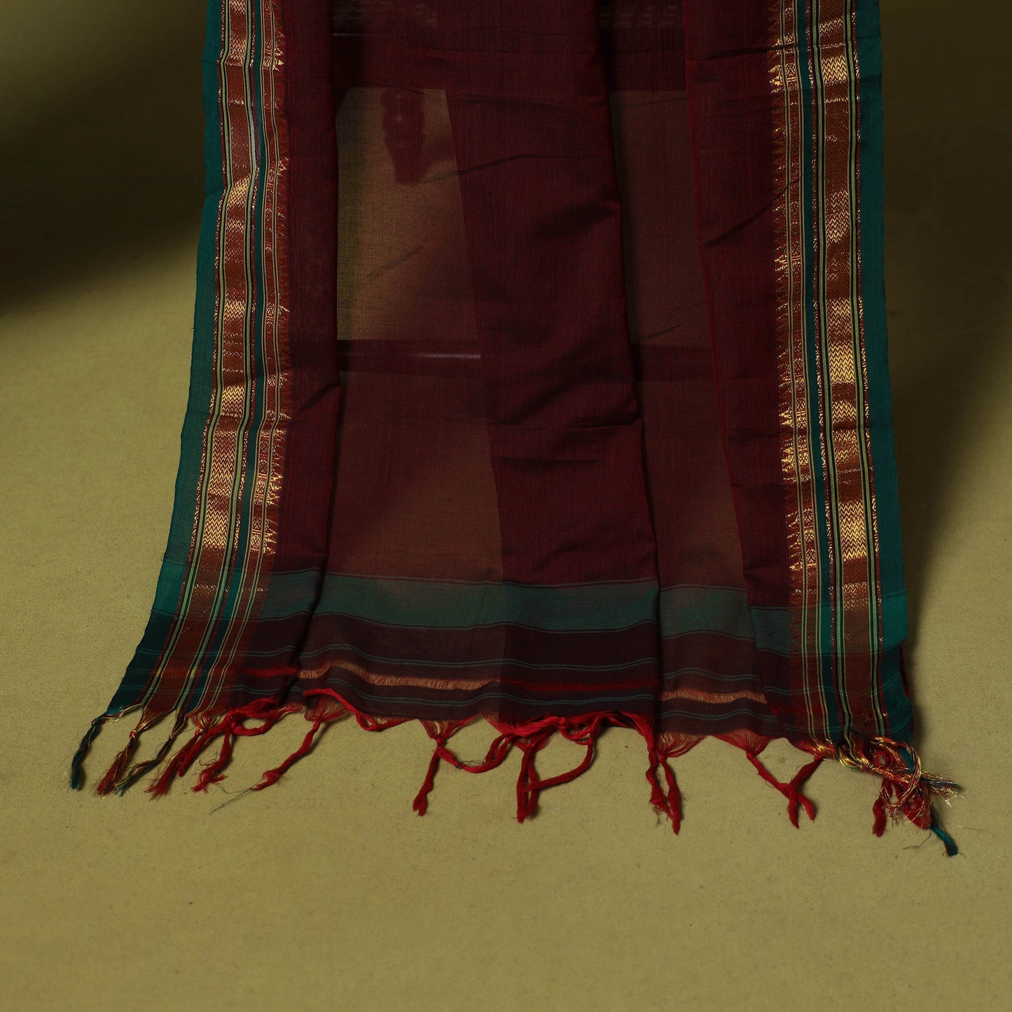 Black - 2pc cotton unstitched pochampally ikat dress