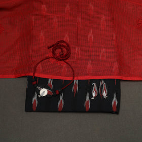 2pc cotton unstitched pochampally ikat dress material