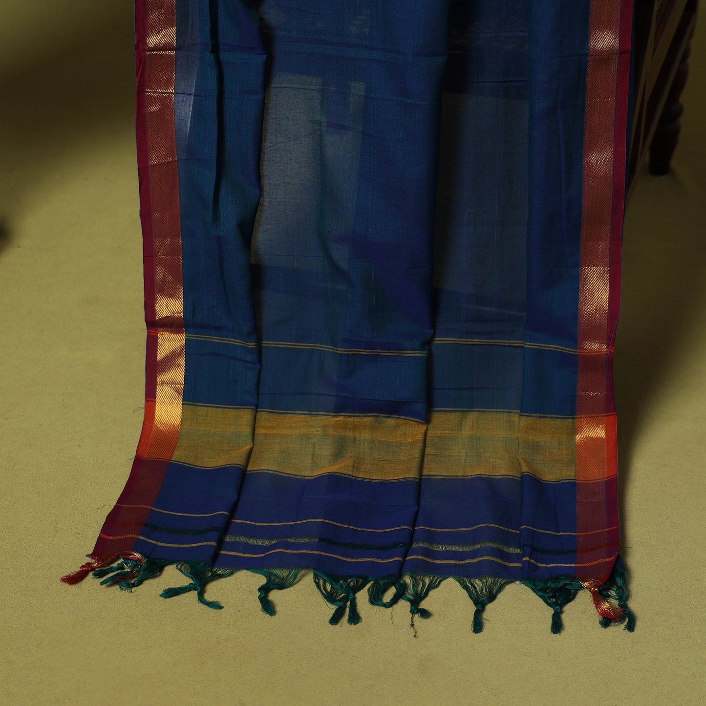 Black - 2pc cotton unstitched pochampally ikat dress