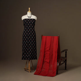 2pc cotton unstitched pochampally ikat dress material