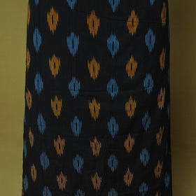 Black - 2pc cotton unstitched pochampally ikat dress