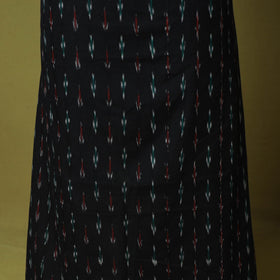 Black - 2pc cotton unstitched pochampally ikat dress