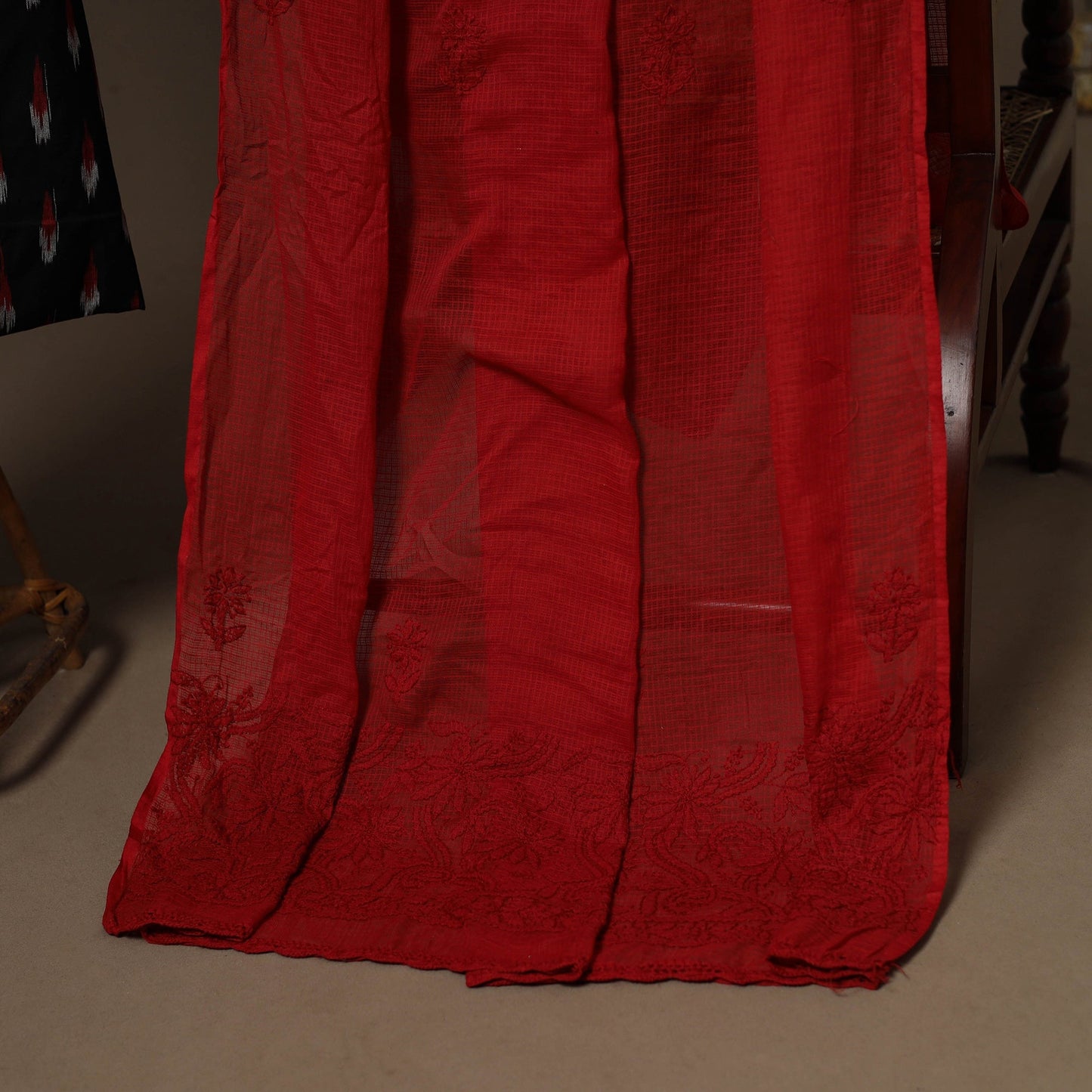 2pc cotton unstitched pochampally ikat dress material