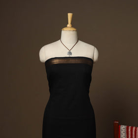 Black - 2pc handloom cotton unstitched mangalagiri dress