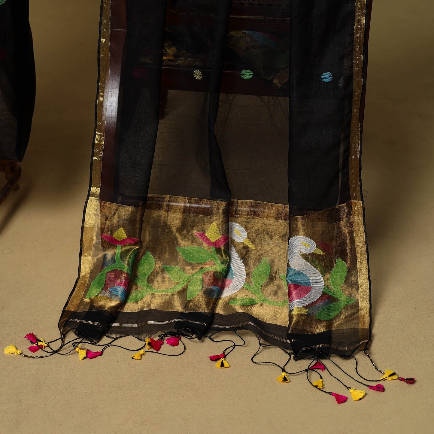 2pc handloom silk cotton unstitched phulia jamdani dress