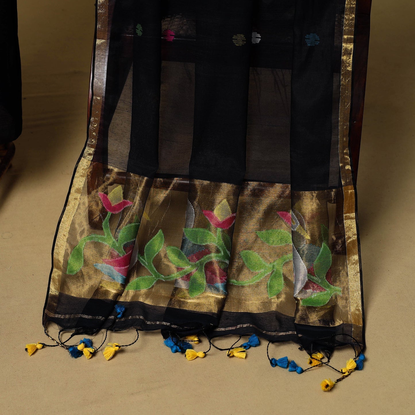 2pc handloom silk cotton unstitched phulia jamdani dress