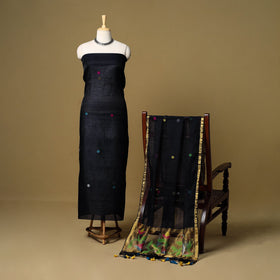 2pc handloom silk cotton unstitched phulia jamdani dress