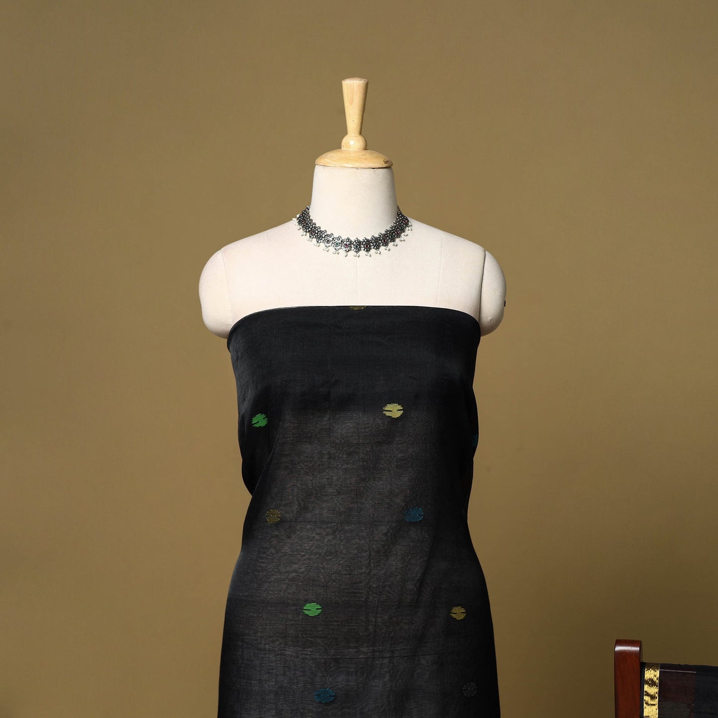 2pc handloom silk cotton unstitched phulia jamdani dress