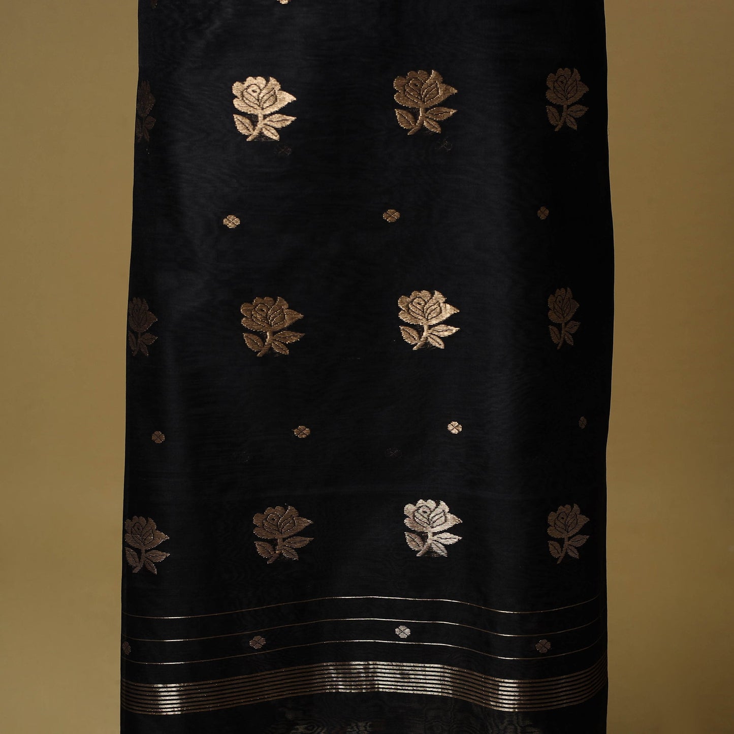 2pc handloom zari buta unstitched chanderi silk dress