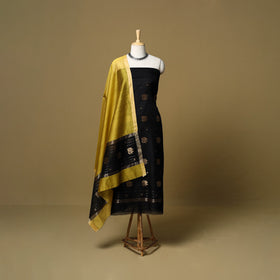 2pc handloom zari buta unstitched chanderi silk dress