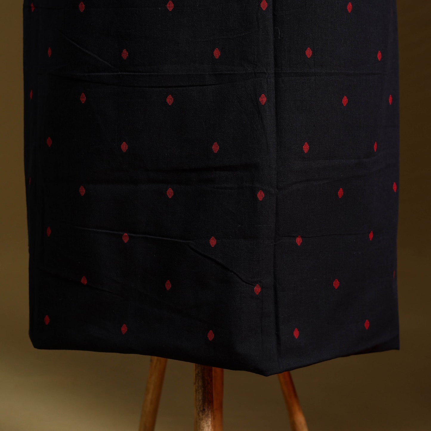 Black 2pc Jacquard Cotton Kurta with Chanderi Dupatta