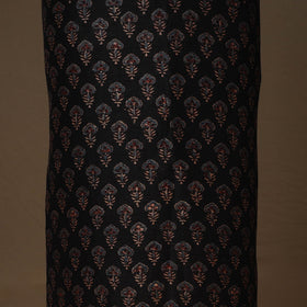 Black - 2pc linen silk natural dyed unstitched dress