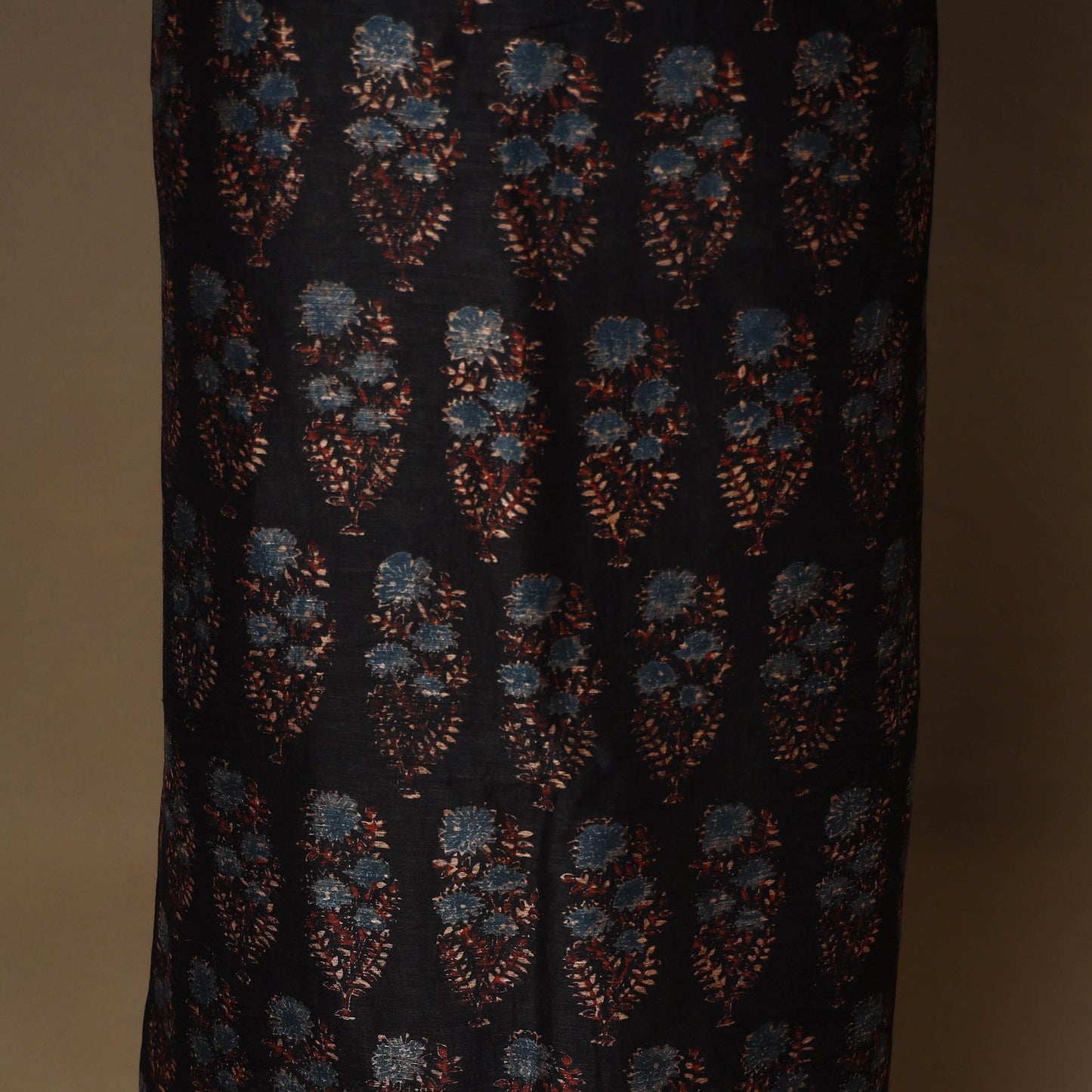 Black - 2pc linen silk natural dyed unstitched dress