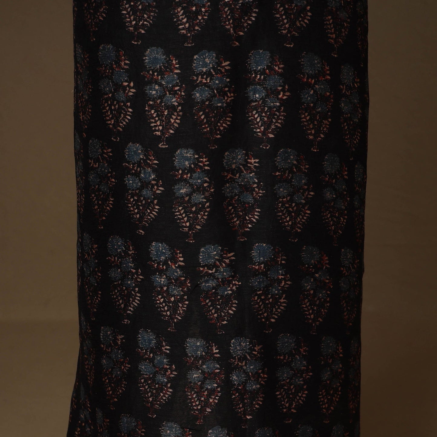 Black - 2pc linen silk natural dyed unstitched dress