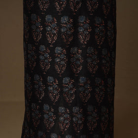 Black - 2pc linen silk natural dyed unstitched dress