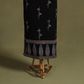 Black 2pc Natural Dyed Cotton Block Print Ajrakh Dress Material