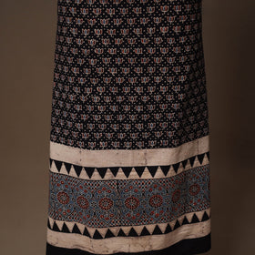 Black - 2pc natural dyed cotton unstitched dress material