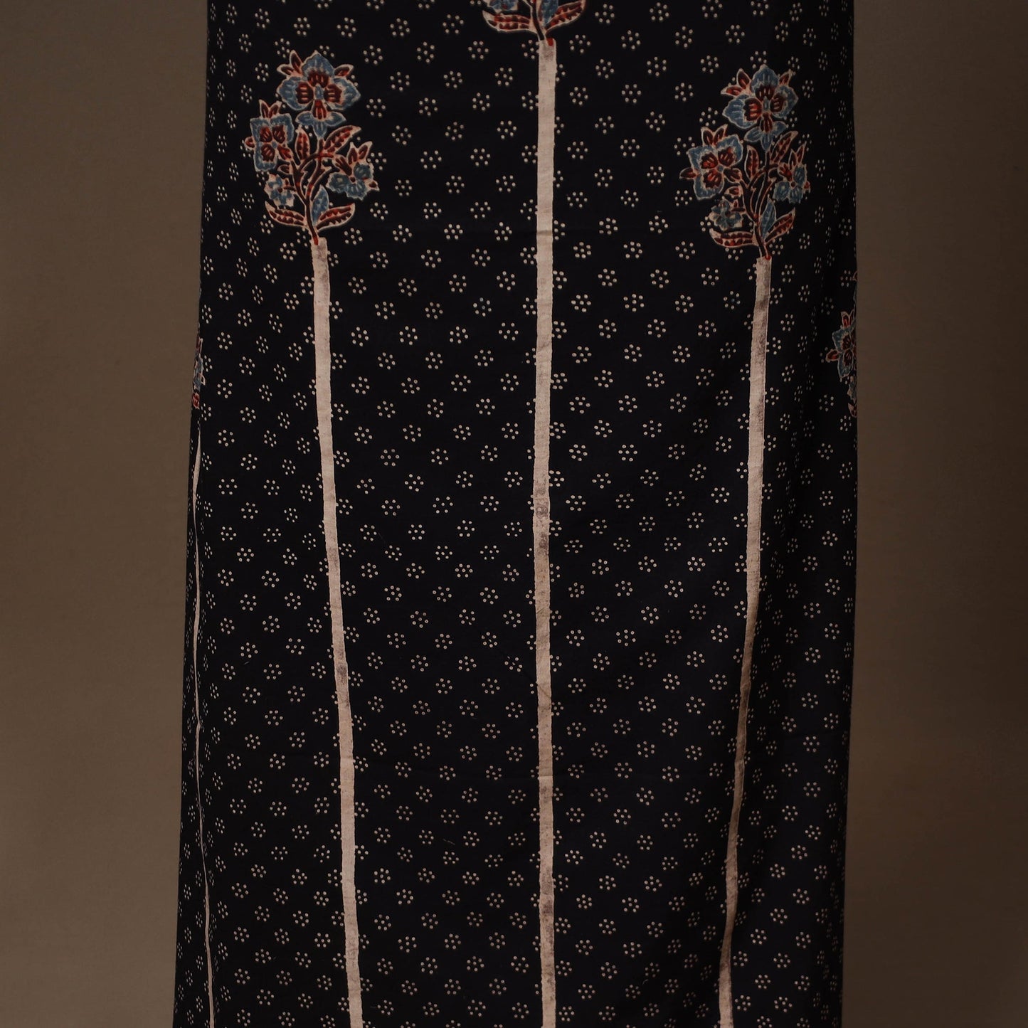 Black - 2pc natural dyed cotton unstitched dress material