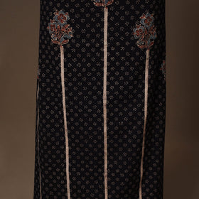 Black - 2pc natural dyed cotton unstitched dress material