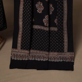 Black - 2pc natural dyed cotton unstitched dress material