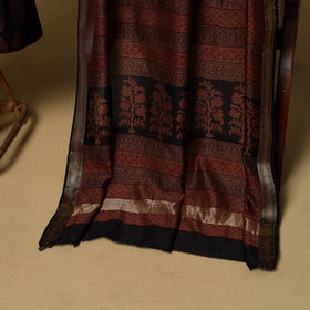 2pc natural dyed maheshwari silk unstitched bagh dress